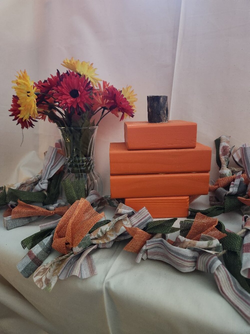 Wooden Block Pumpkin (or Stacked Wood Pumpkin Decor)